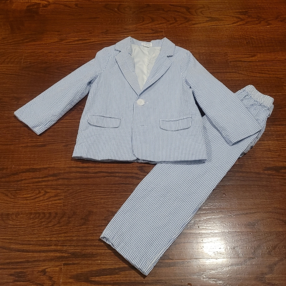 Mud Pie Seersucker Boy's Suit